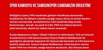 Samsunspor'a FIFA'dan transfer yasağı kararı