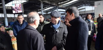 Kırşehir Belediye Başkanı ve CHP'li yetkililer esnaf ile görüştü