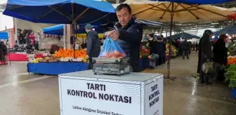 Ferizli Belediyesi Kapalı Pazar Yeri'nde Tartı Kontrol Noktası Uygulaması Başlattı