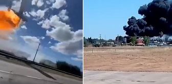 Şili'de yangına müdahale eden yangın uçağı elektrik kablolarına çarptı. Alev topuna dönen uçağın pilotu feci şekilde hayatını kaybetti