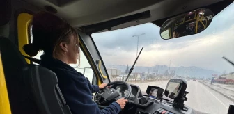 Karabük'te kadın minibüs şoförü göreve başladı