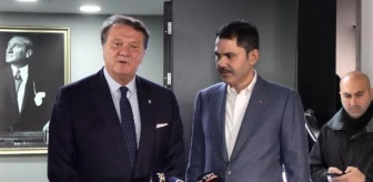 Murat Kurum, Beşiktaş Spor Kulübü'nü ziyaret etti
