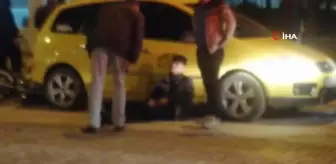 Otomobil ile motosiklet kafa kafaya çarpıştı: 1 yaralı