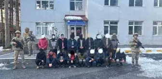 Bitlis'te 18 Afganistan uyruklu kaçak yakalandı