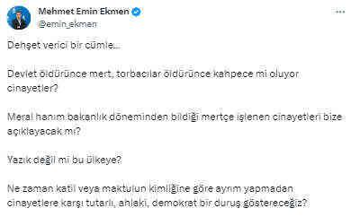 Meral Akşener'den 'Geçmişteki siyasi cinayetler mertçeydi' sözlerine gelen tepkilere yanıt Meral Akşener'den 'Geçmişteki siyasi cinayetler mertçeydi' sözlerine gelen tepkilere yanıt