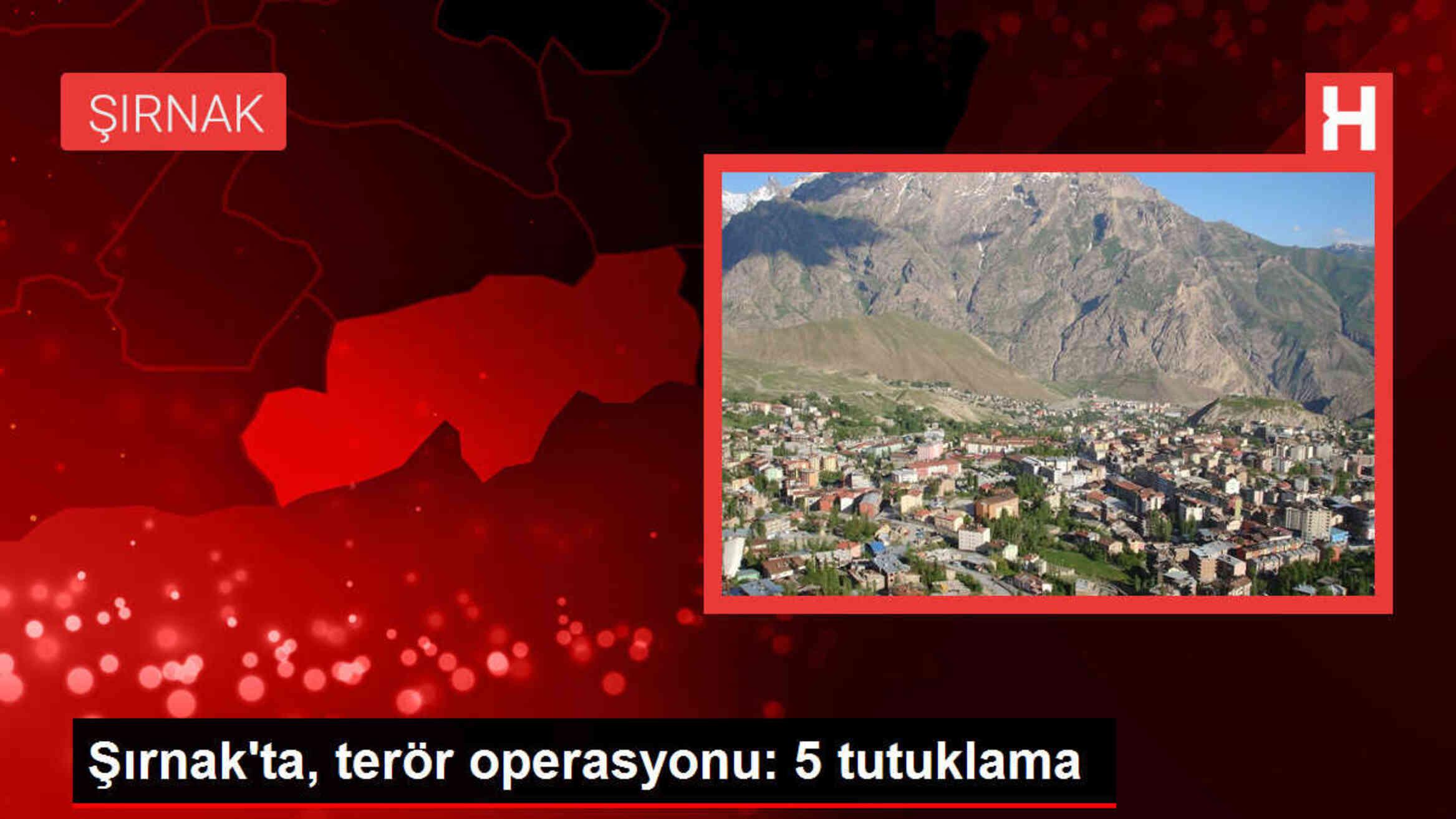 Şırnak'ta terör operasyonu: 5 şüpheli tutuklandı