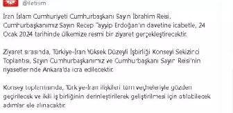 İran Cumhurbaşkanı İbrahim Reisi, Türkiye'ye resmi ziyaret gerçekleştirecek