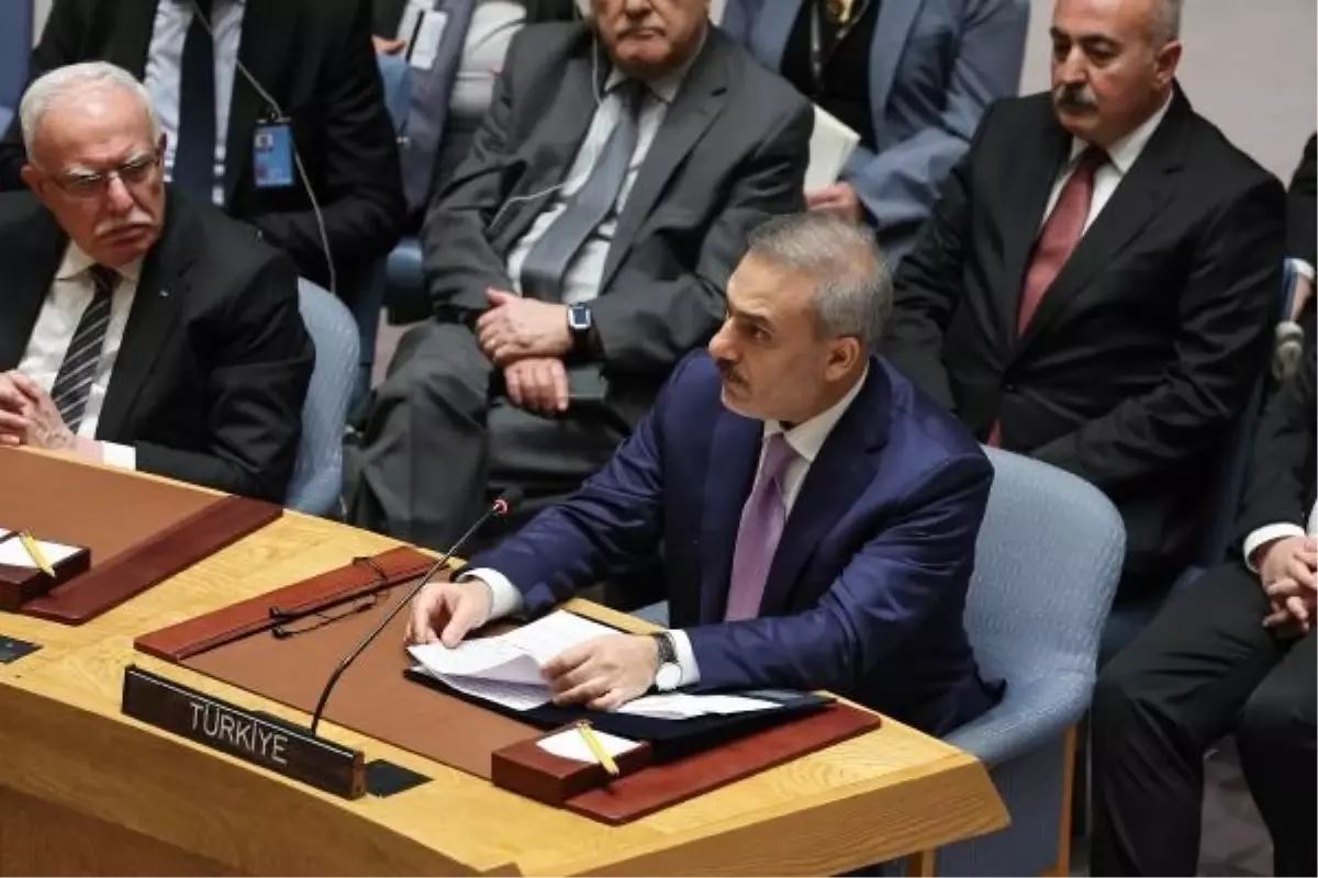 Dışişleri Bakanı Fidan, BM Güvenlik Konseyi'nde İsrail-Filistin barışı için çağrıda bulundu