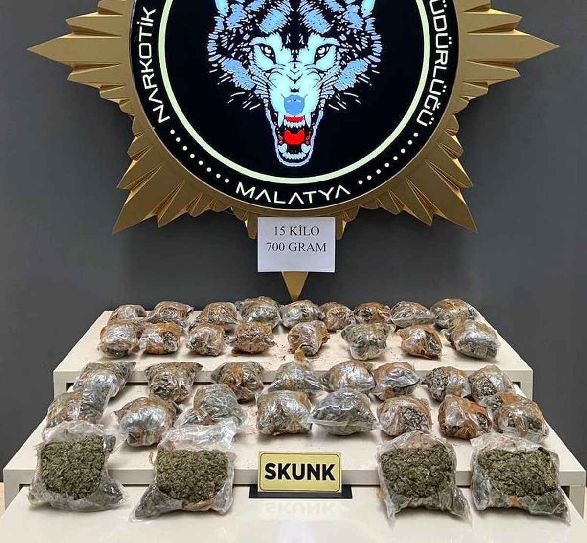 Malatya'da Zehir Tacirlerine Operasyon: 15 Kilo 700 Gram Skunk Ele Geçirildi