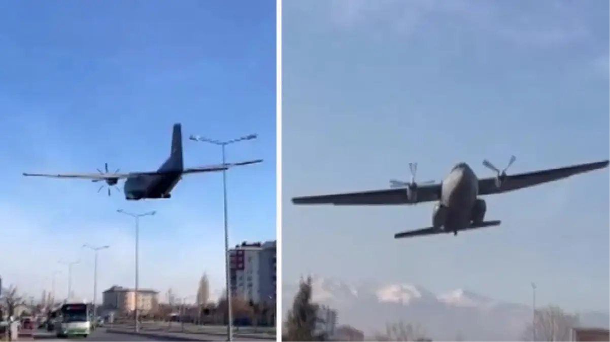 Askeri eğitim uçağı acil iniş yaptı