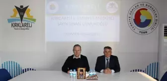 İl Emniyet Müdürü Sinan Çamuroğlu Kırklareli Ticaret ve Sanayi Odası Başkanı Soner Ilık'ı Ziyaret Etti