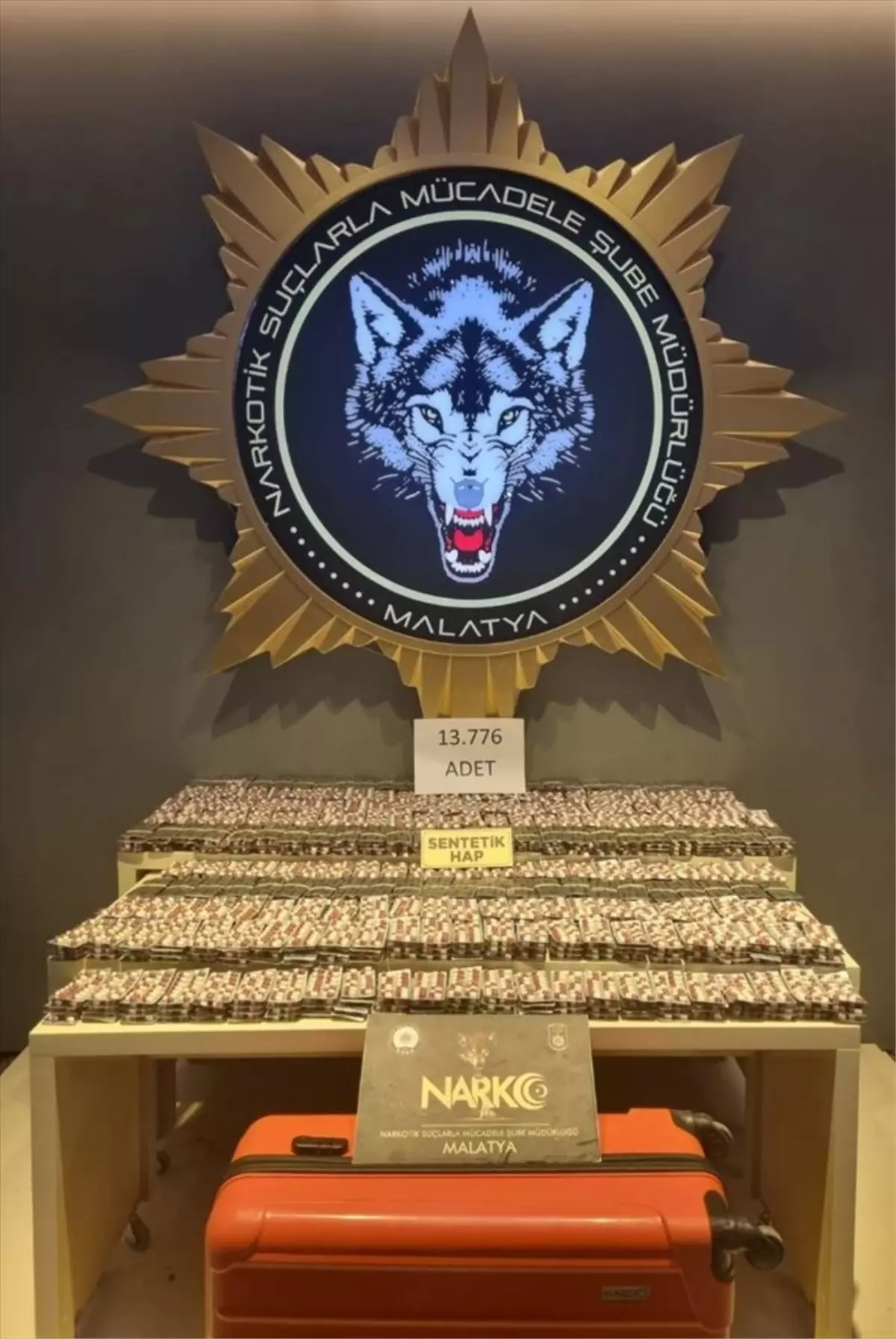 Malatya'da uyuşturucu operasyonunda 13 bin 776 sentetik ecza hap ele geçirildi