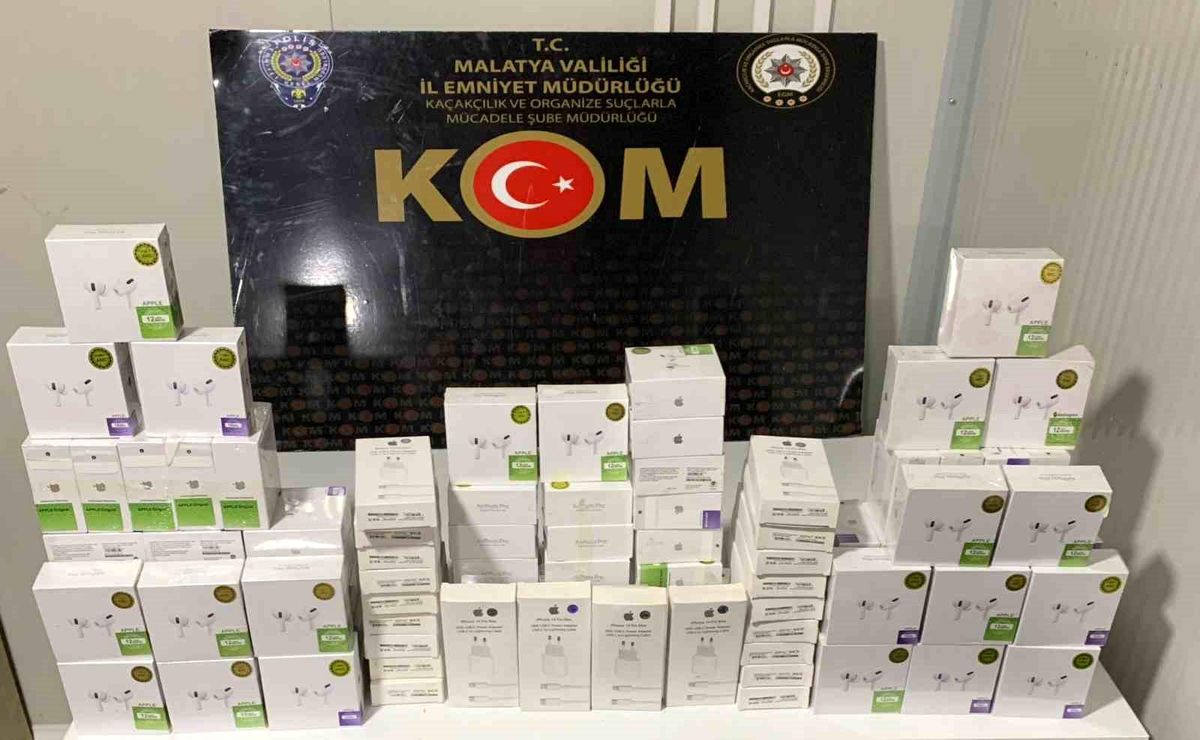 Malatya'da yasadışı yollarla getirilen elektronik eşyalara el konuldu