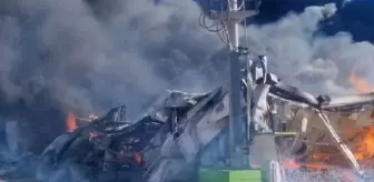 Mersin'de Narenciye Paketleme Tesisi Yangını