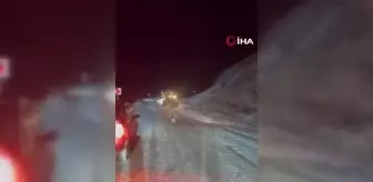 Erzurum'da karayoluna çığ düştü