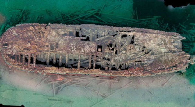 180 yıl önce kaybolan geminin enkazında çok sayıda tarihi eser bulundu