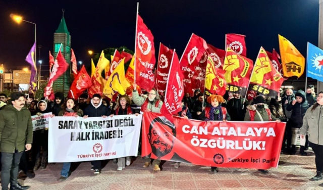 CHP ve TİP, milletvekilliği düşürülen Can Atalay için sokağa çıktı