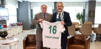 Bursaspor Başkanı Sinan Bür, Nilüfer Belediye Başkanı Turgay Erdem'i ziyaret etti