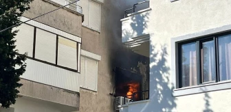 Ayvalık'ta çıkan ev yangınında bir kişi yaralandı