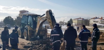 Safranbolu'da altyapı çalışması sırasında doğal gaz borusu patladı