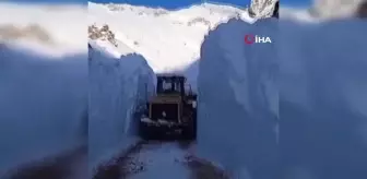 Bahçesaray'da çığ temizleme çalışmaları devam ediyor