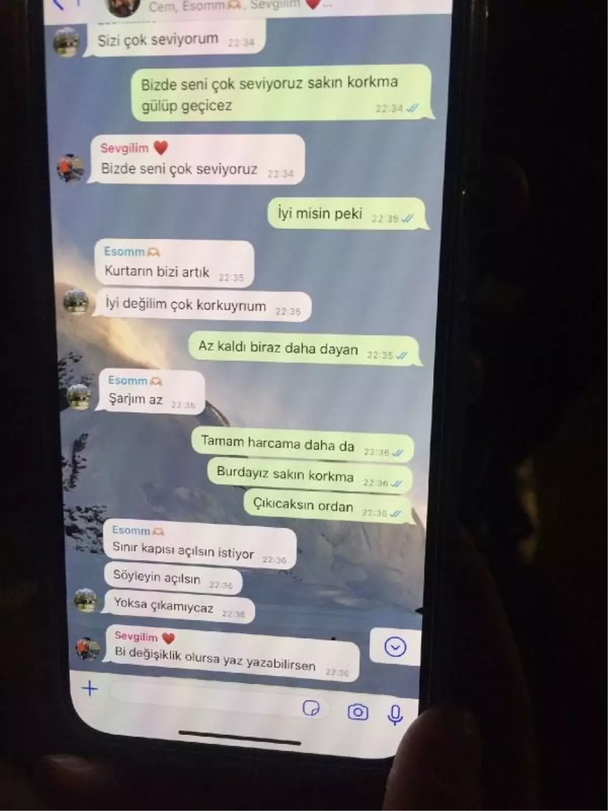 Rehinenin Aile Grubuna Yazdığı Mesajlar Yürek Burktu