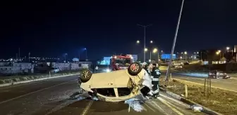 Tekirdağ'da Otomobil Takla Attı: Sürücü Yaralandı