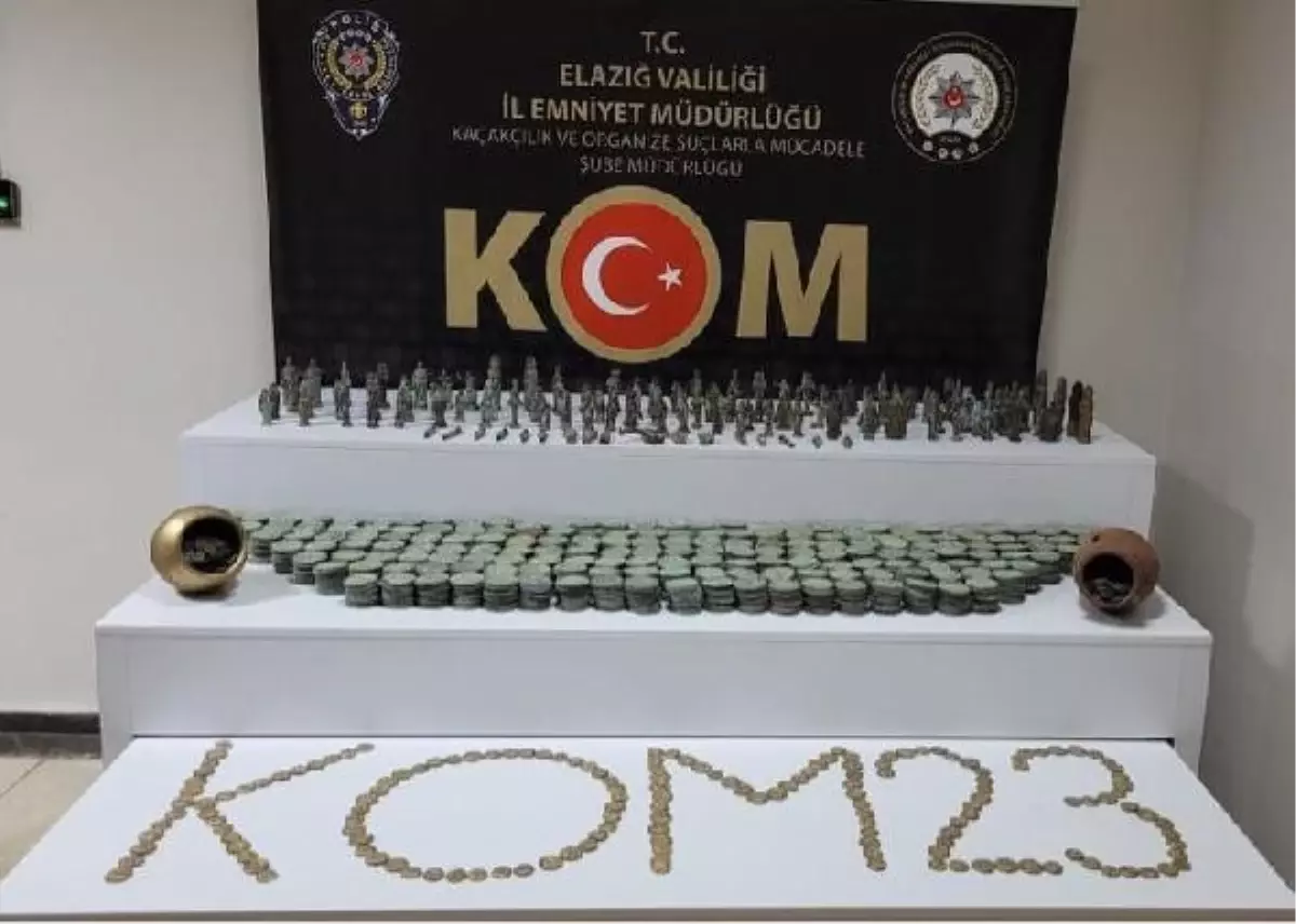 Elazığ'da Tarihi Eser Operasyonu: Binlerce Sikke ve Heykelcik Ele Geçirildi