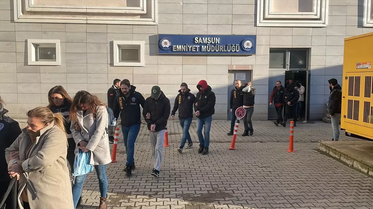 Samsun'da Sibergöz-21 Operasyonunda Gözaltına Alınan 6 Kişi Adliyeye Sevk Edildi