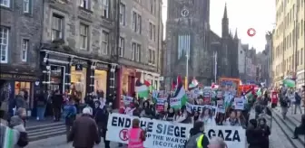 İskoçya'da binler Filistin'e destek yürüyüşü düzenledi