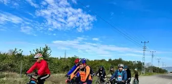 Erzin'de Dünya Kanser Günü etkinlikleri kapsamında bisiklet turu düzenlendi