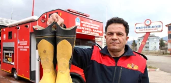 Depremin sembolü olan itfaiyeci botlarını bir yıldır giymiyor