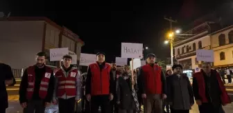 Mudurnu'da Depremde Hayatını Kaybedenler İçin Saygı Yürüyüşü Düzenlendi