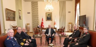 Milli Savunma Bakanı Yaşar Güler ve Kuvvet Komutanları TBMM Başkanı Numan Kurtulmuş'u ziyaret etti