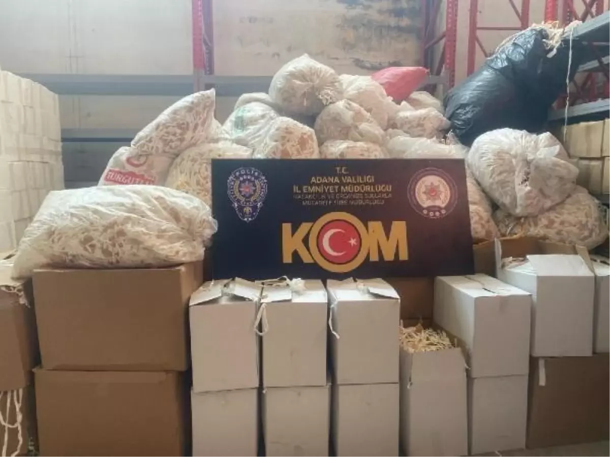 Adana'da 18 Milyon Kaçak Makaron Ele Geçirildi