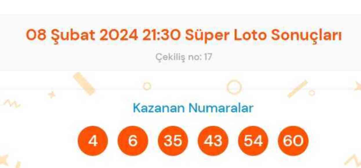 Süper Loto sonuçları açıklandı! 8 Şubat Süper Loto kazanan numaralar neler? Süper Loto sonuçlarına ne zaman, nereden bakılır?