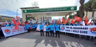 TES-İş İzmir 1 No'lu Şube Çalışanları Vergi Dilimi İçin Eylem Yaptı