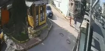 Kocaeli'de Motosiklet Kazası Güvenlik Kamerasında