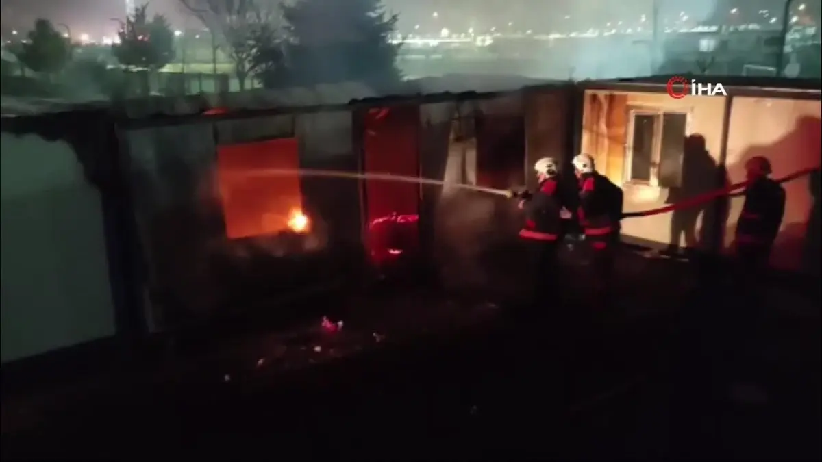 Malatya'da konteyner yangını