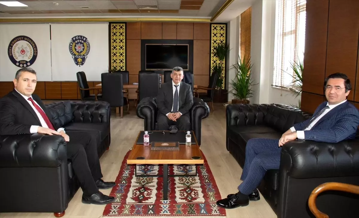 Siirt Cumhuriyet Başsavcısı Tuğan Sarıca, İl Emniyet Müdürü Necmettin Öztürk'ü ziyaret etti