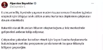 Bakanlar, Erzincan'daki Maden Kazası İçin Bölgeye Geçiyor
