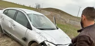 Konya'da otomobil takla attı, sürücü yaralandı