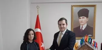 TÜBİTAK Proje Yarışması'nda Türkiye Dördüncüsü Olan Öğrenci Kaymakamı Ziyaret Etti