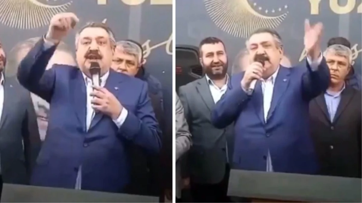 Konya'da Cihanbeyli Belediye Başkanı Mehmet Kale, vatandaşlara hitap ederken ağzını bozdu