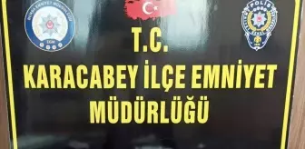 Karacabey'de durdurulan araç çalıntı çıktı