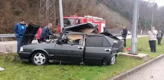 Sinop'un Erfelek ilçesinde otomobil devrildi, sürücü yaralandı