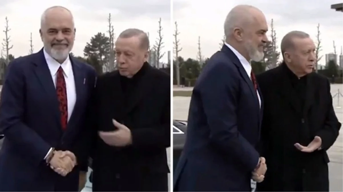 Arnavutluk Başbakanı Rama'nın kaban giymemesi Cumhurbaşkanı Erdoğan'ı şaşırttı: Ne yapacağız, üşümüyor mu?