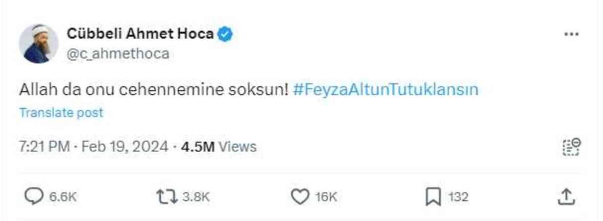 Cübbeli Ahmet Feyza Altun'a ne söyledi? Cübbeli neden sinirlendi?