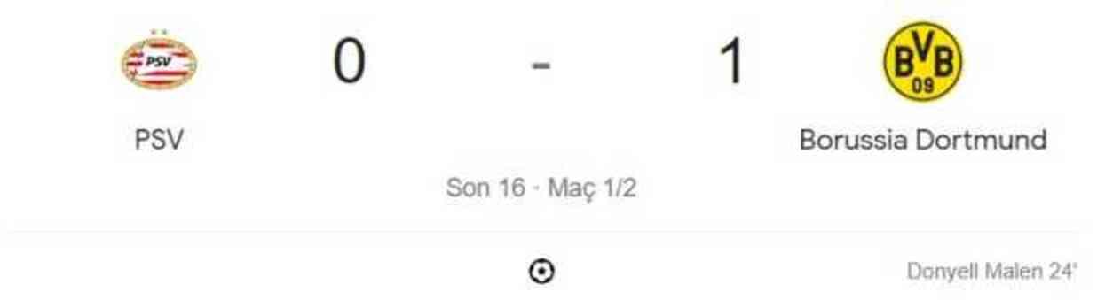 PSV - Borussia Dortmund maçı kaç kaç, bitti mi? MAÇ SKORU! PSV - Borussia Dortmund maçı kaç kaç, canlı maç skoru!