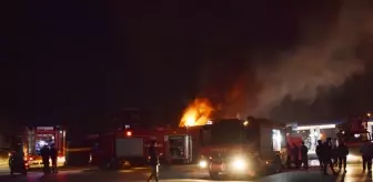 Manisa'da lastik tamirhanesinde çıkan yangın söndürüldü